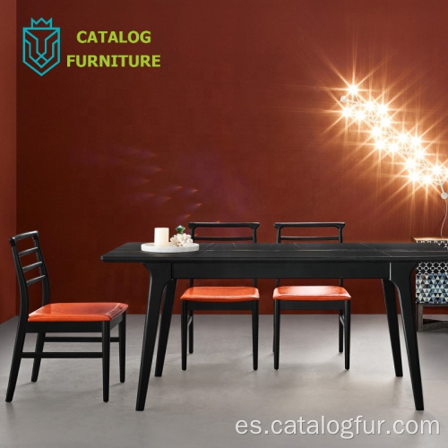 Mesa de comedor de muebles para el hogar de nuevo producto negro